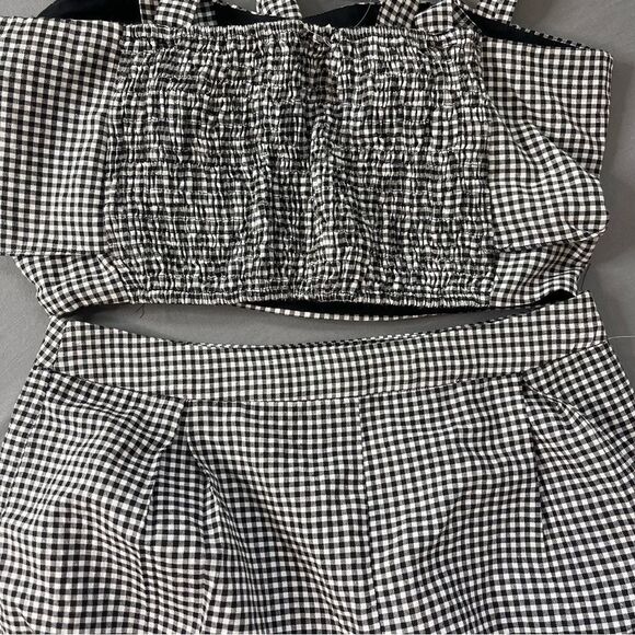 Tilly’s 2 piece matching short top set high wasted gingham tank size large - Picture 14 of 14